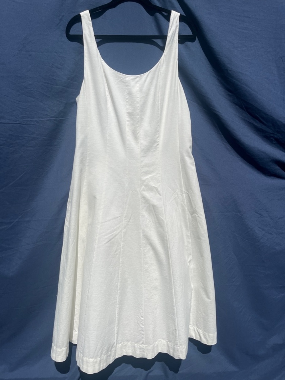 NWT A New Day Women’s Midi White Sleeveless A-Line Dress size 12 with pockets